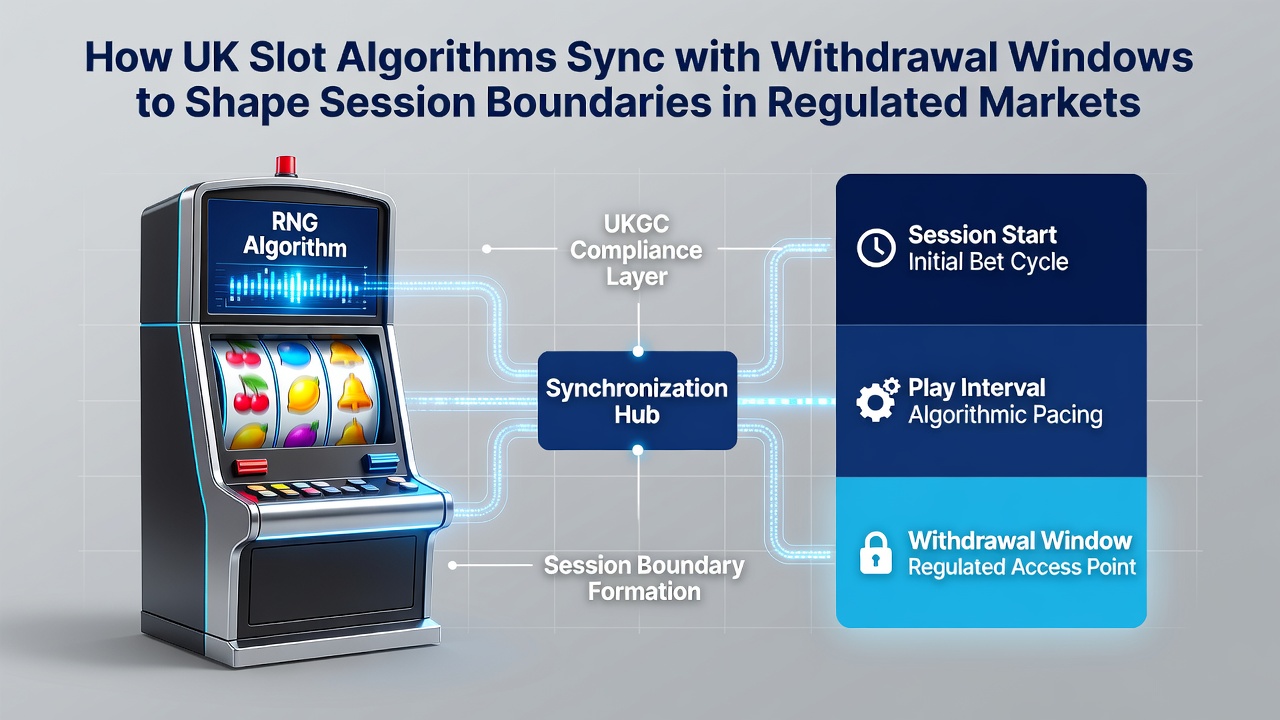 Flowchart of withdrawal window timing affecting slot session limits and algorithm adjustments